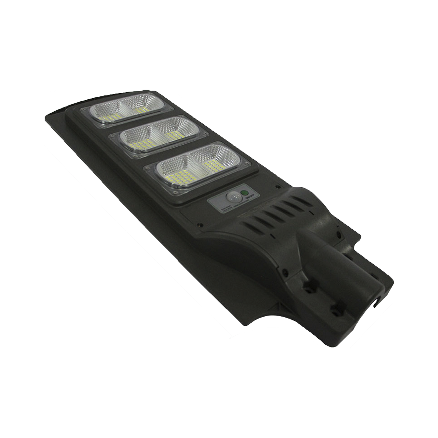 Luminaria con Panel Solar y Sensor de Movimiento de 120 W/ Luz 6 500 K / Dimensiones 625 x 240 mm / Ángulo de Luz 120°.