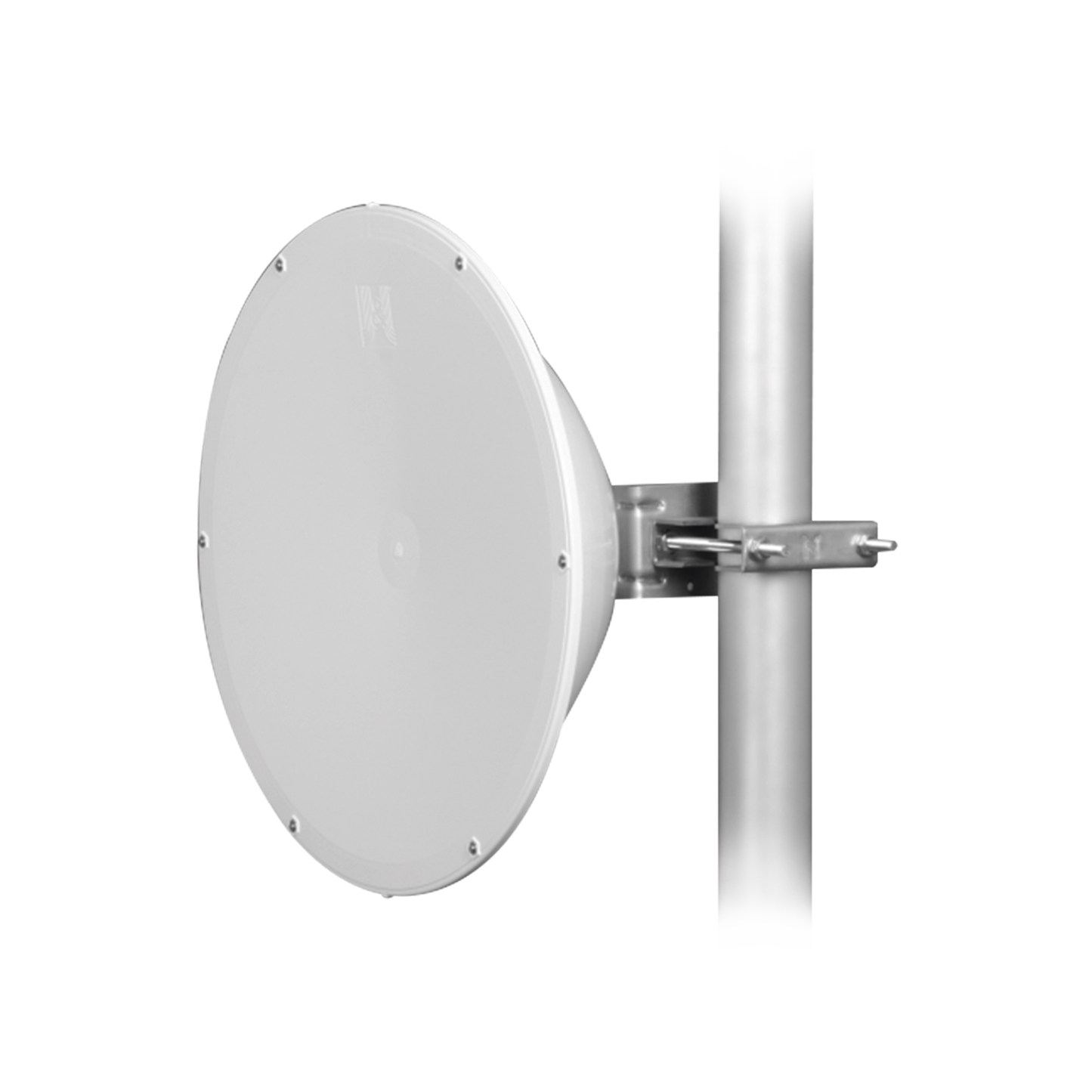 Antena direccional de Alto Rendimiento/ Parábola profunda para mayor aislamiento al ruido / 24.5 dBi / (4.9 - 6.4 GHz) / Conectores N-Hembra / Fácil Montaje y Soporte de acero inoxidable / Radomo Incluido