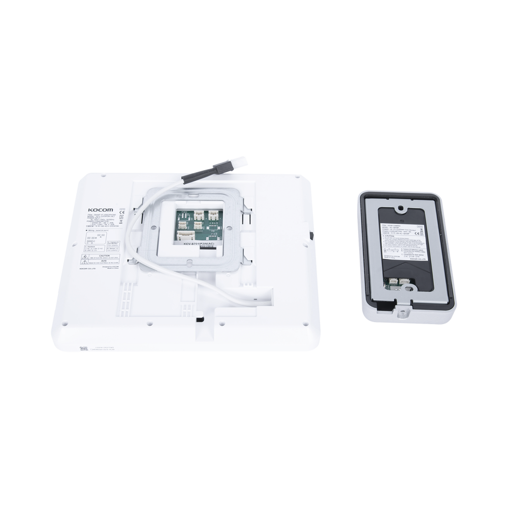 KIT DE VIDEOPORTERO IP COLOR BLANCO / Apertura con app / Súper elegante / Monitor WIFI / Alimentación 110vca