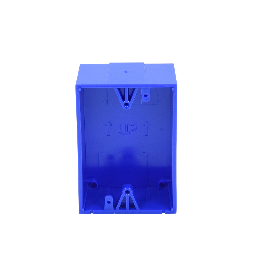 Caja trasera de montaje color azul para estaciones de parada STOPPER