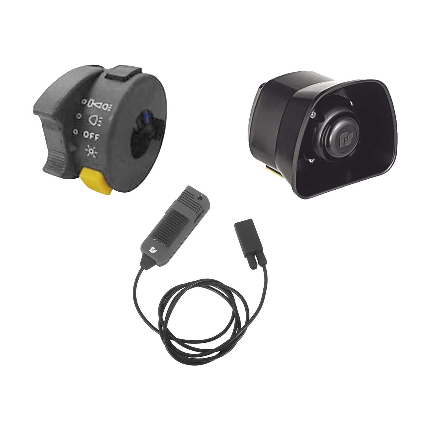 Kit Para Motocicleta FEDERAL SIGNAL , Sirena/Bocina de 30 Watt, Controlador y Micrófono