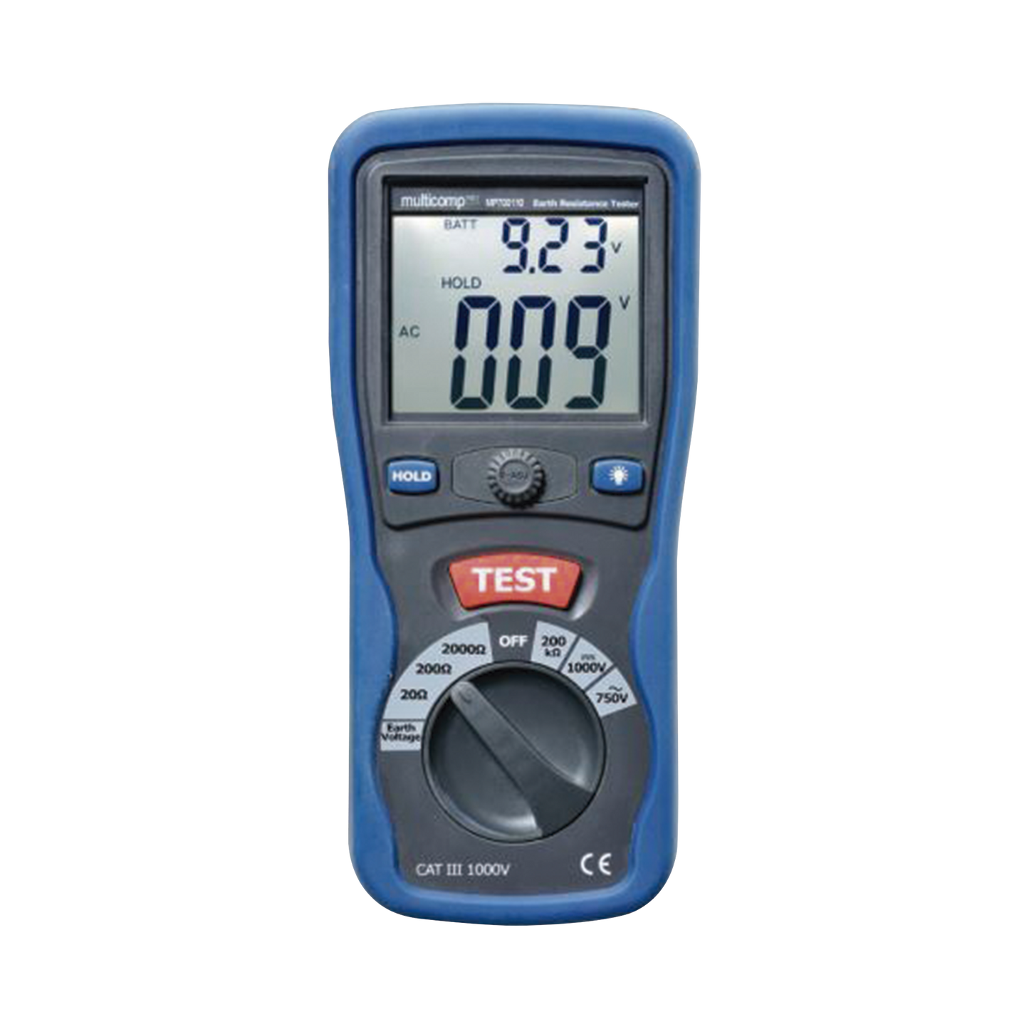 KIT de Medidor de Resistencia a Tierra Digital ( Terrómetro ), a 3 hilos CAT III / 1000 V.