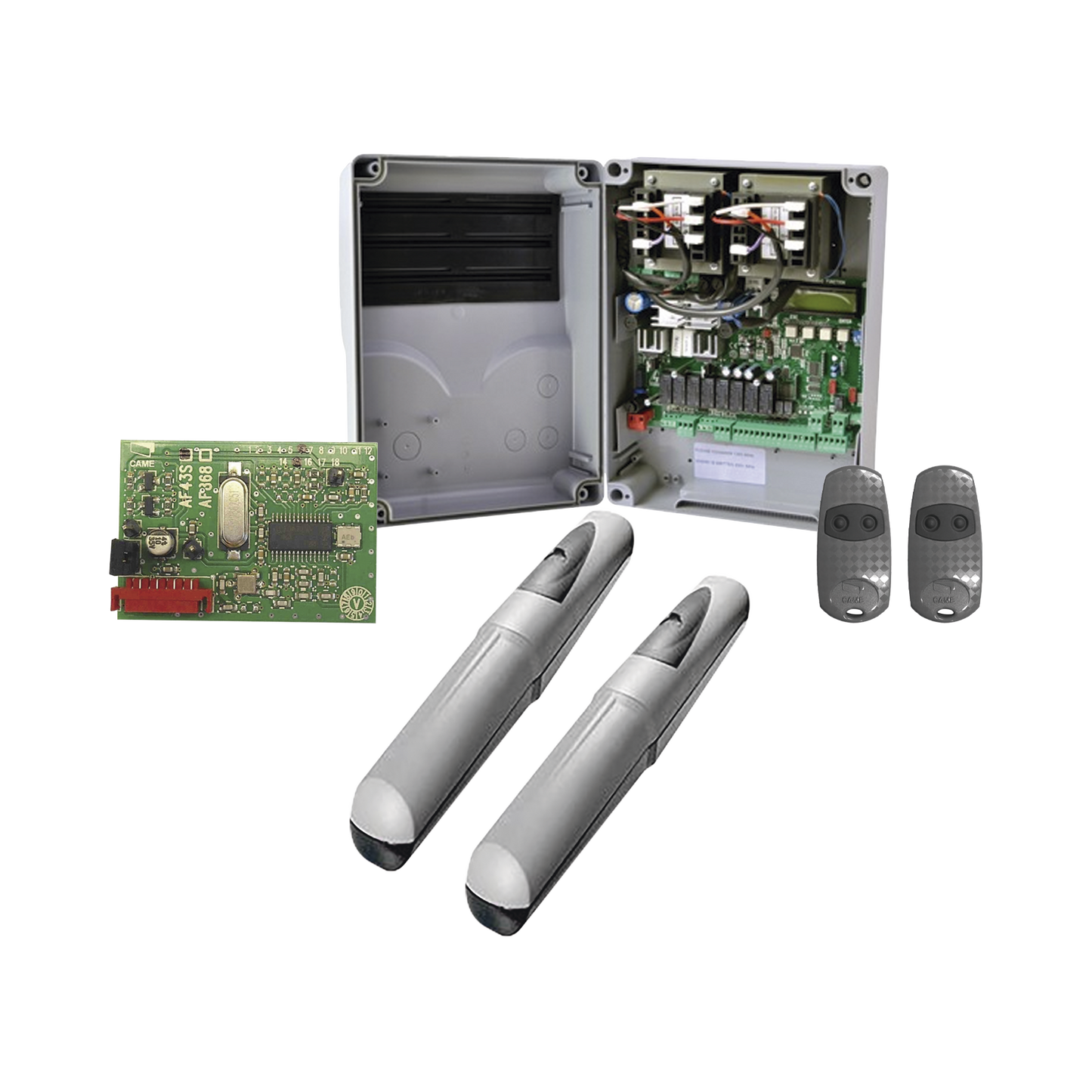 Kit de operadores AXO 3024 Para puertas Abatibles de hasta 3 Metros y 500 Kg de peso por hoja