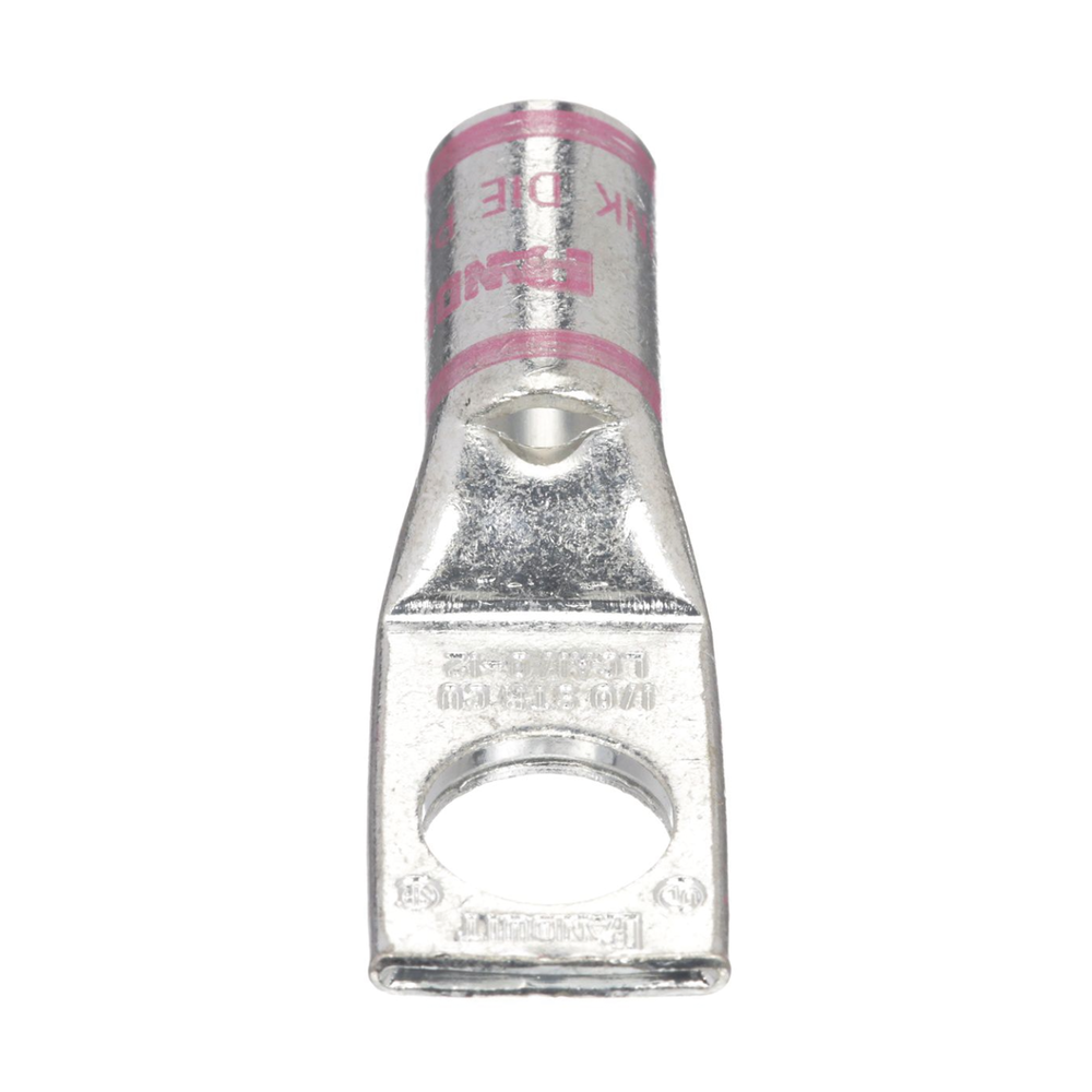 Zapata de compresión LCA1/0-12-X, para cal. 1/0 Awg, Barreno para tornillo prisionero de 1/2, 1 Pz