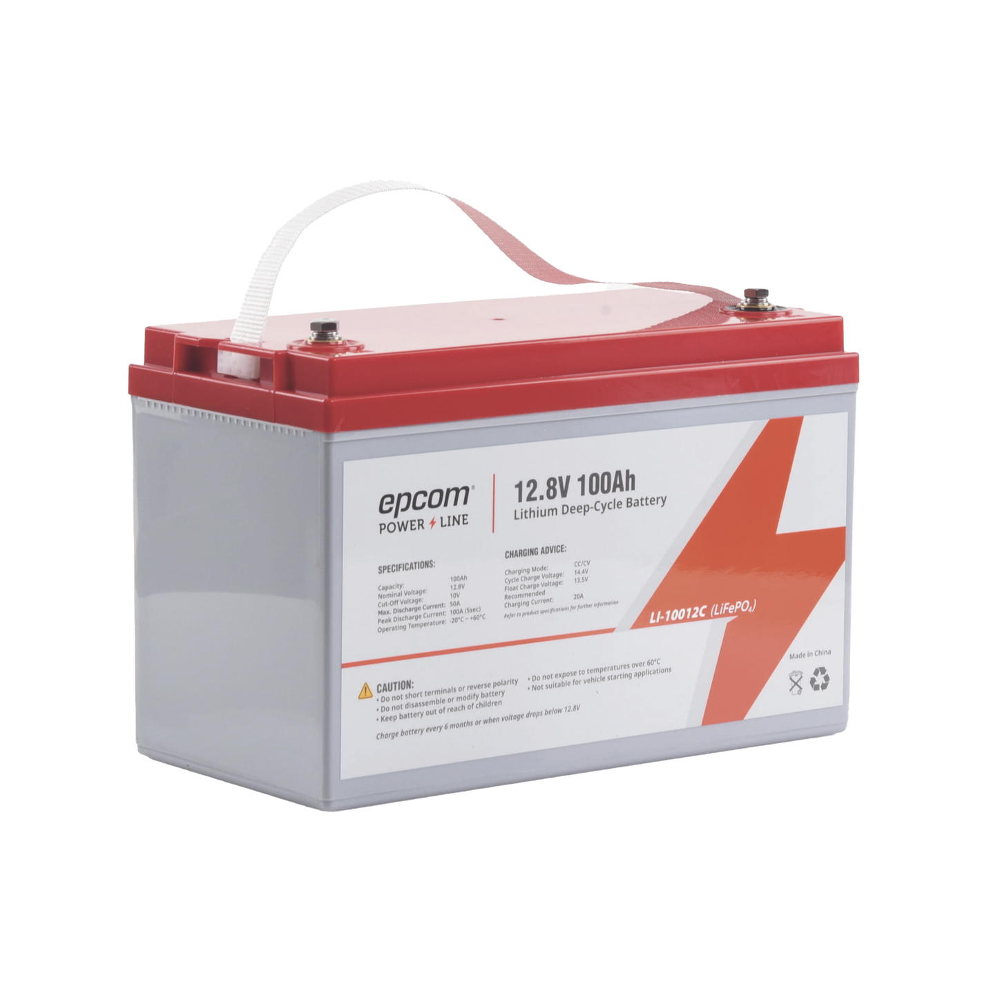 Batería de Litio Ciclo Profundo 12.8 Vcc 100Ah (LiFePO4)