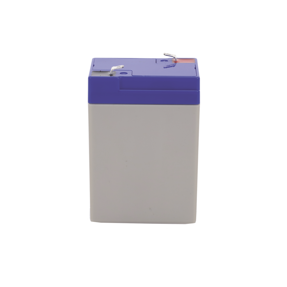 Batería de respaldo 6 V | 4.5 Ah | AGM | Especial para Seguridad Electrónica | UPS | Sistemas de Emergencia | Vida útil 5 años | Terminales F1 + Adaptador F2