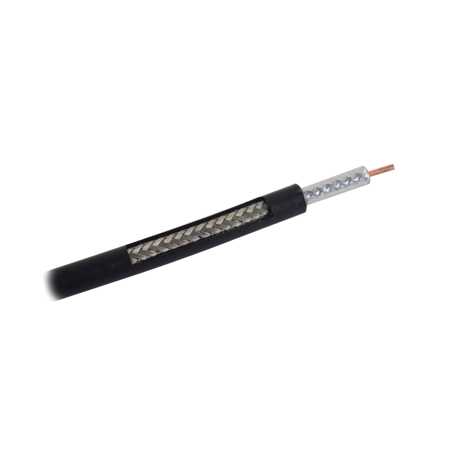 Carrete de 100m, Cable Coaxial RG-58 LMR-195, Baja Pérdida de 50 Ohms, Conductor de Cobre Sólido