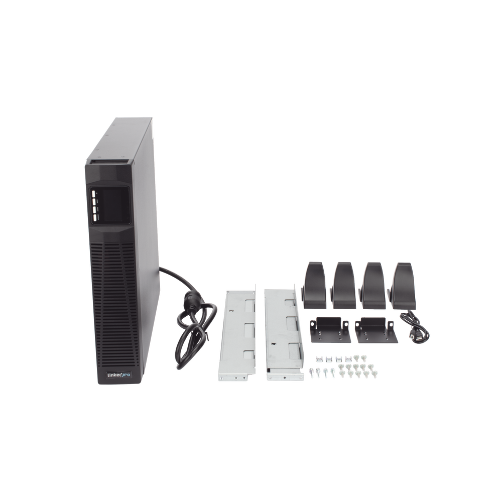 UPS de 2000VA/1800W / Topología On-Line Doble Conversión / Entrada y Salida de 120 Vca / Clavija de Entrada NEMA 5-20P / Pantalla LCD Configurable / Formato Rack/Torre
