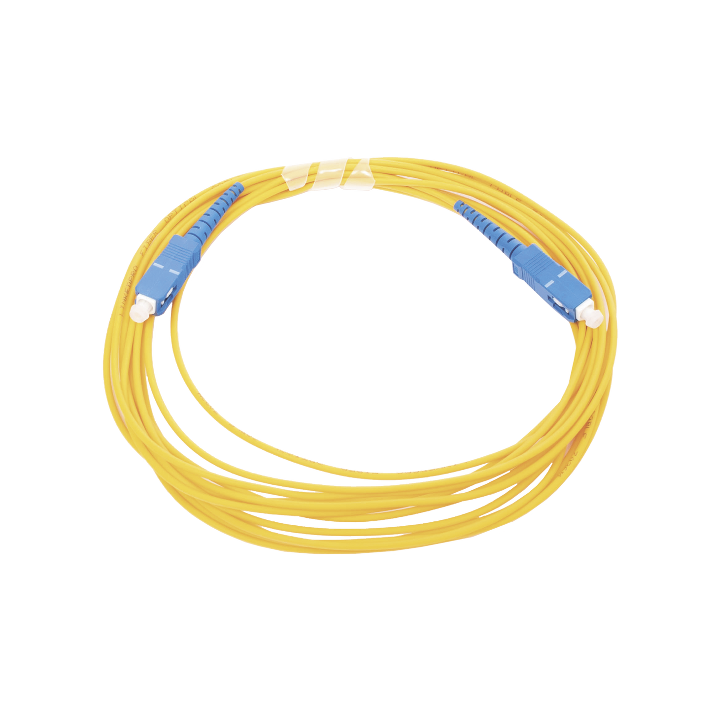 Jumper de Fibra Óptica Monomodo SC/UPC - SC/UPC Simplex, color amarillo, 5 metros