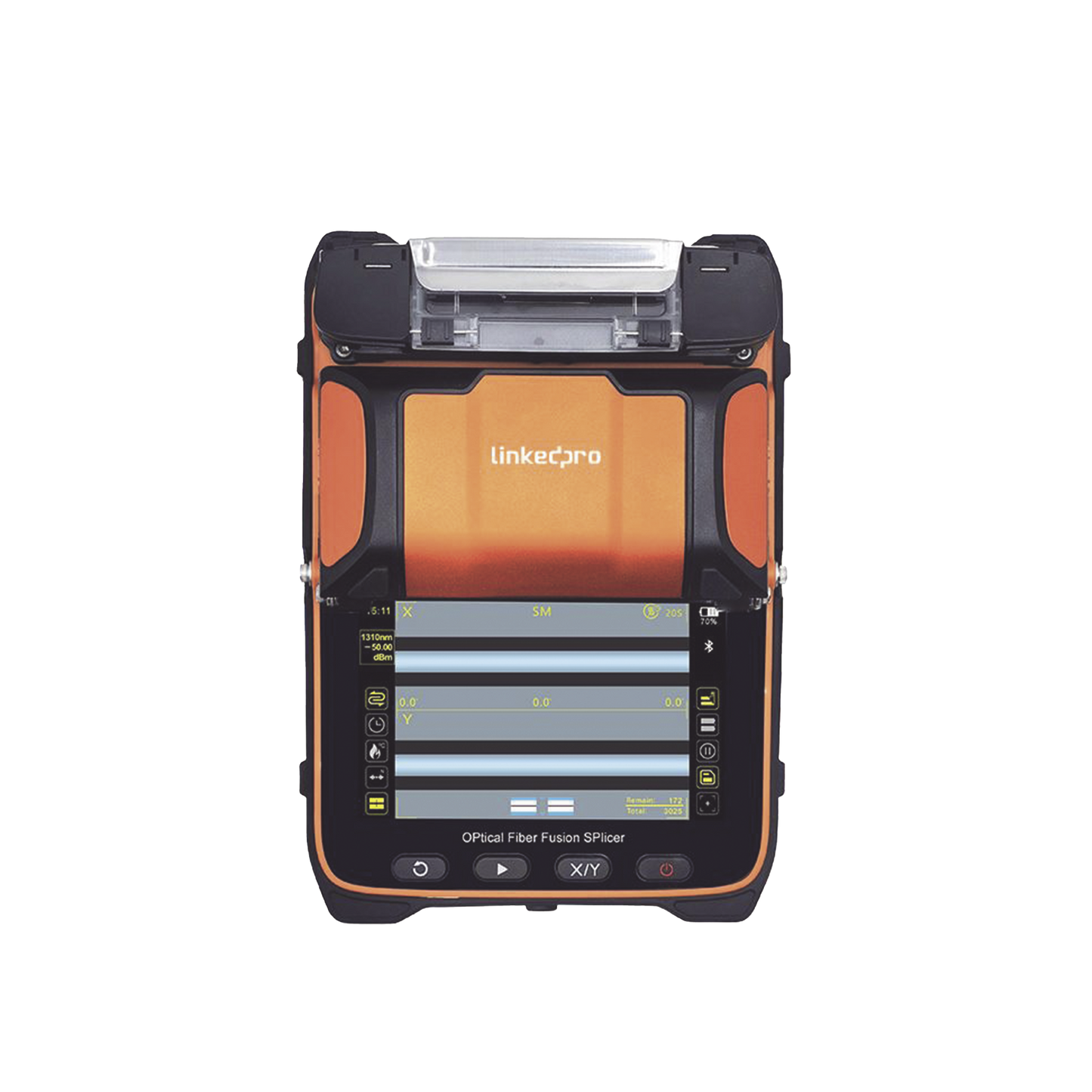 Fusionadora de Fibra Óptica MultiModo y MonoModo / 6 motores / Alineación por Núcleo / OPM + VFL / Capacitación básica virtual gratuita