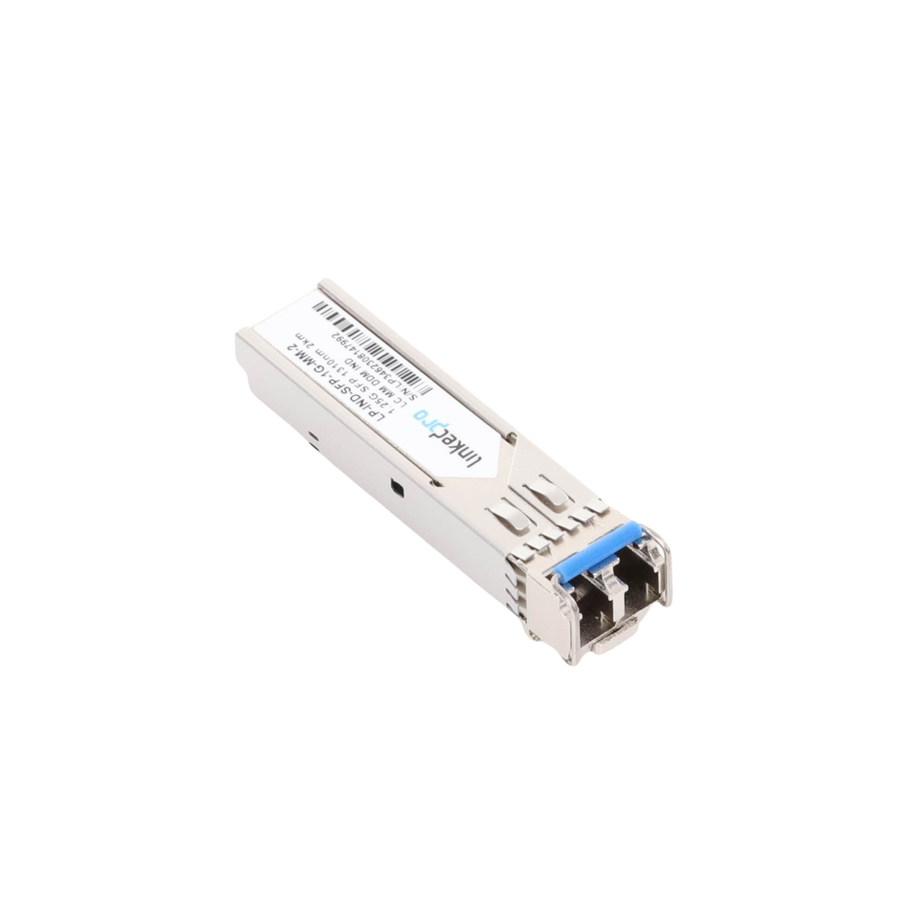 Transceptor Óptico Industrial SFP (Mini-Gbic) / Multimodo 1310 nm / 1.25 Gbps / 1000BASE-SX / Conectores LC/UPC Dúplex / DDM / Hasta 2 km