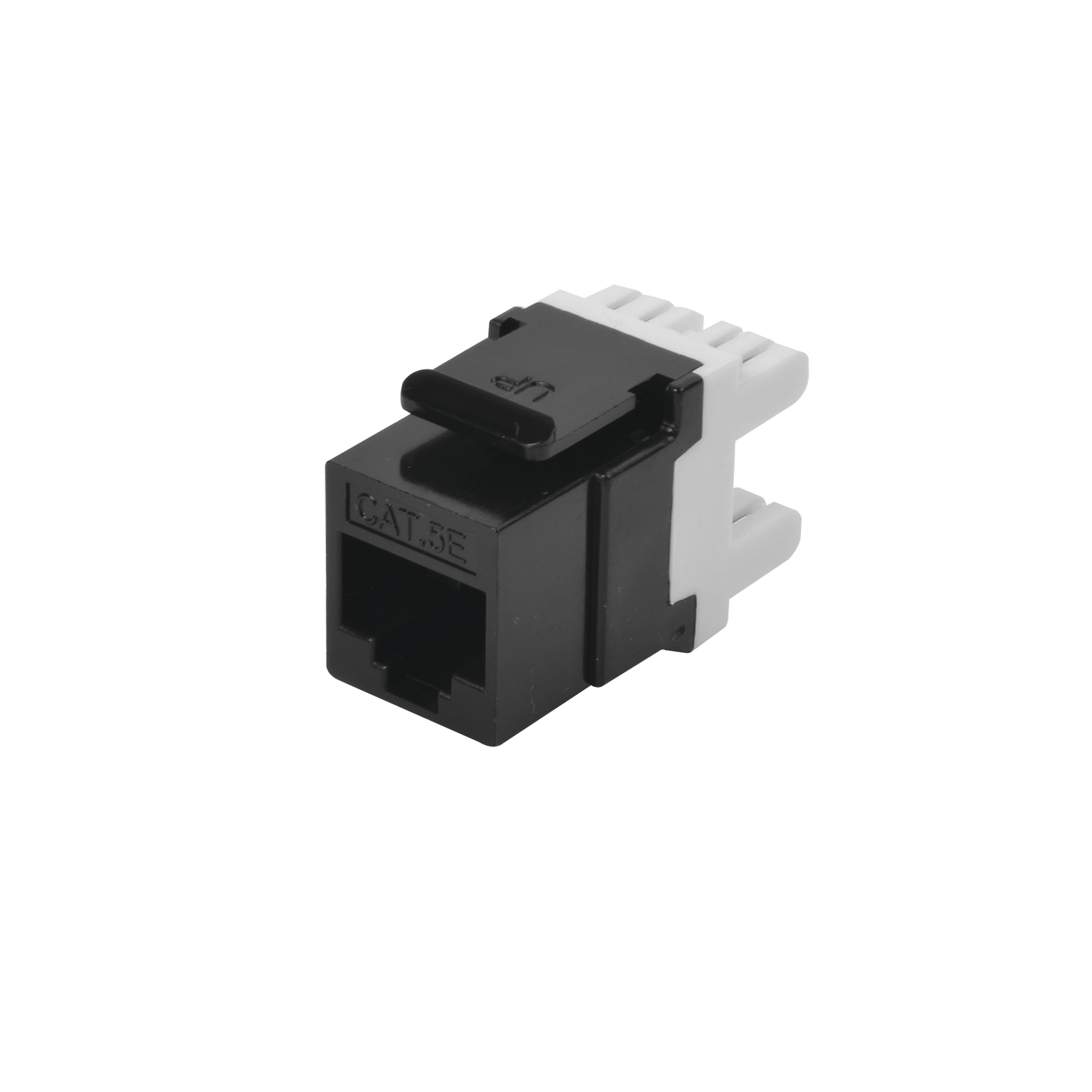 Módulo Jack Keystone Cat5e con terminación en ángulo 180 º Color Negro