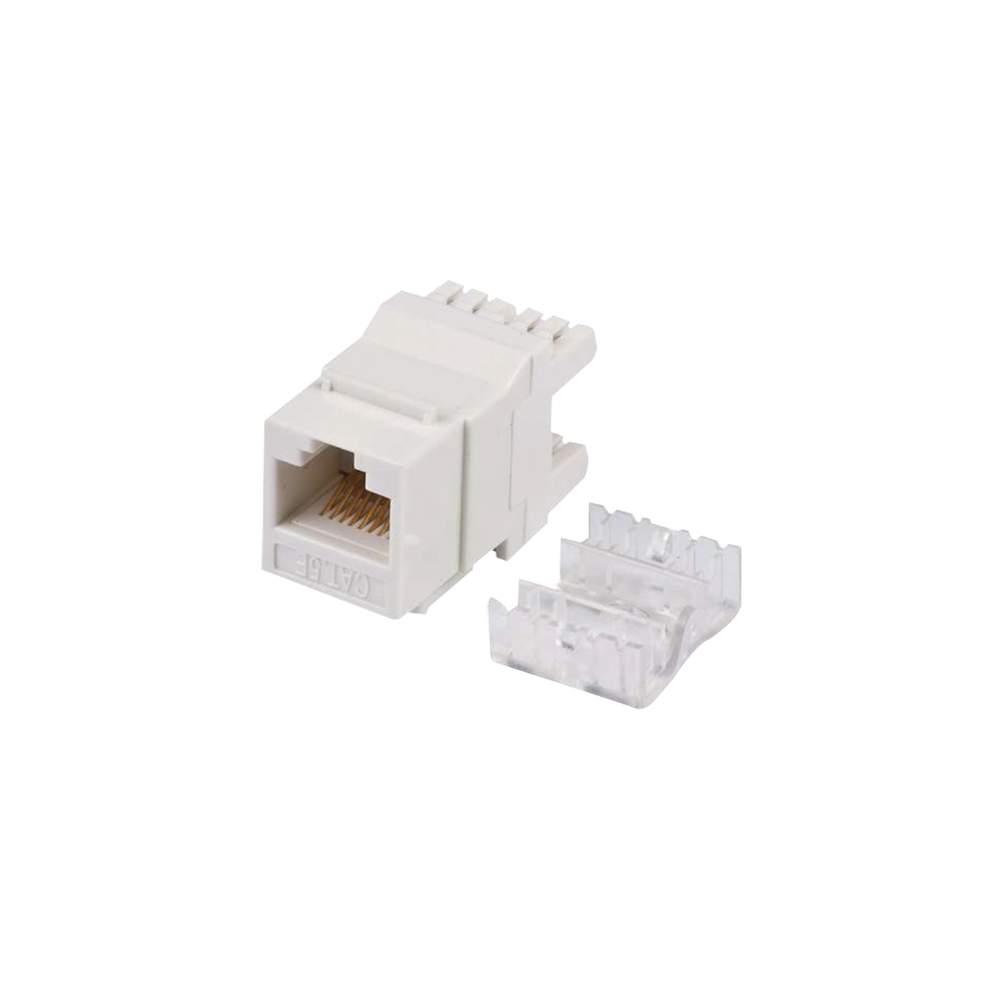 Módulo Jack Keystone Cat5e con terminación en ángulo 180 º Color Blanco