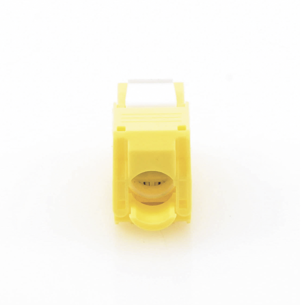 Módulo Jack Keystone Cat6 (Toolless), con Terminación en Ángulo 180 - Color Amarillo, Compatible con Faceplate y Patchpanel Linkedpro