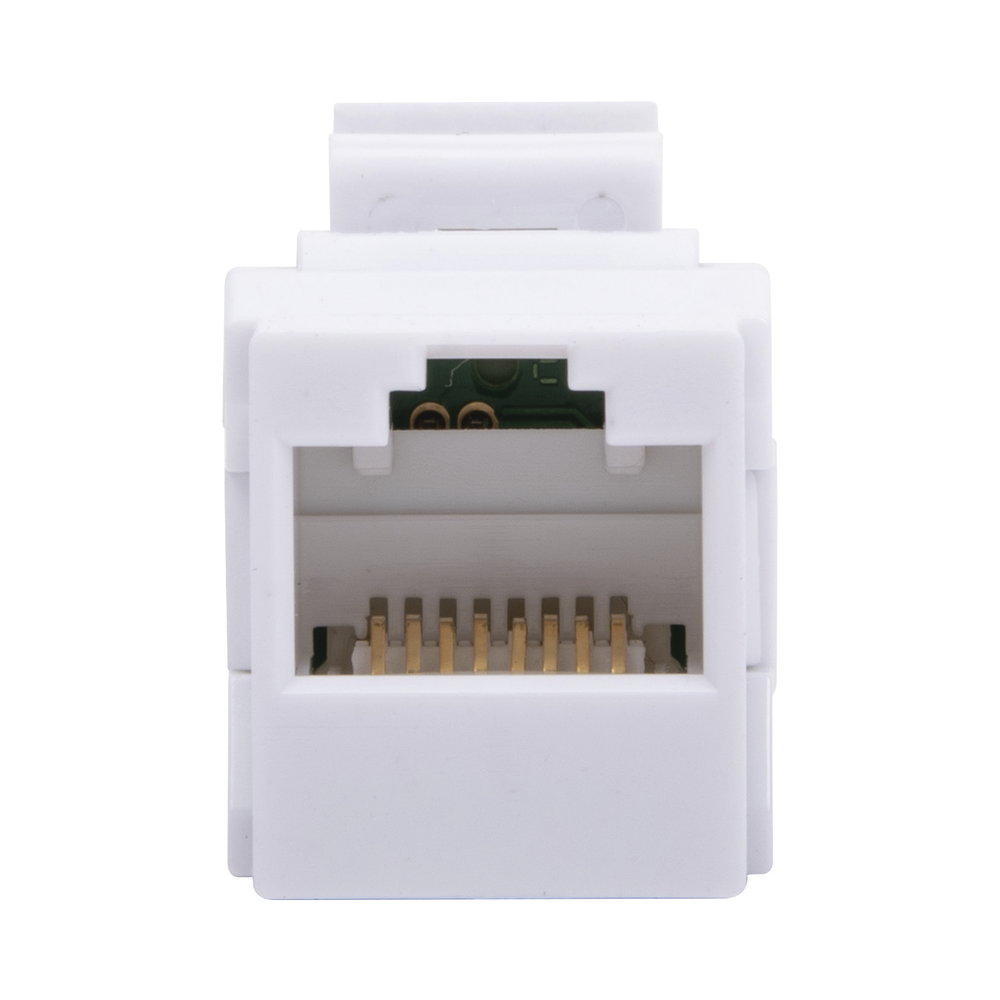 Acoplador UTP Cat6A Hembra RJ45 a RJ45 Hembra Color Blanco