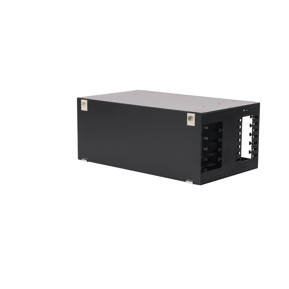 Distribuidor de Fibra Óptica con Bandejas Deslizables, Vacío, 19 Pulgadas, Acepta 72 Adaptadores LC Duplex o LC Simplex o 72 SC Simplex, 4U