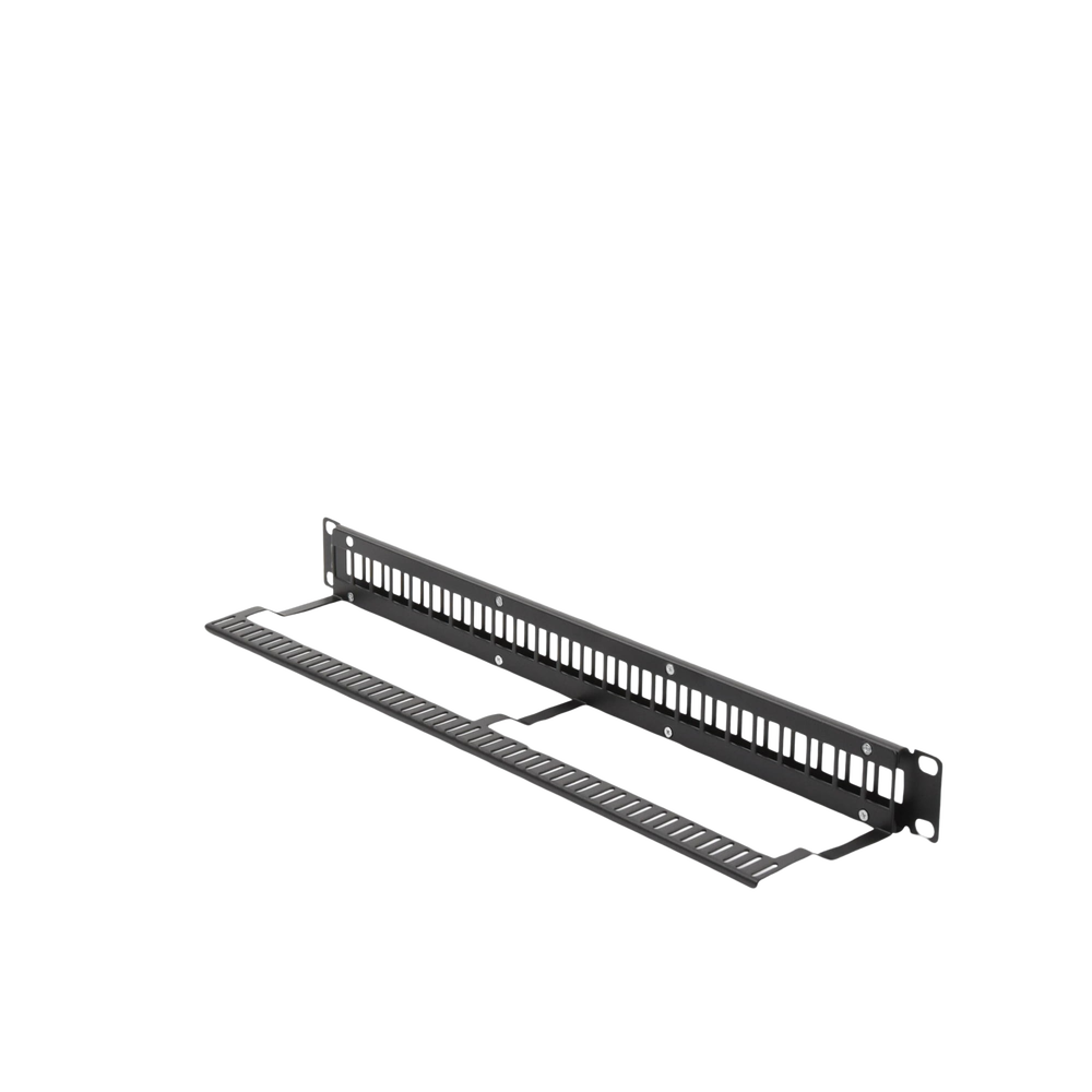 Patch Panel Modular sin Blindaje de 24 Puertos, 1U, con Barra para Organizar Cable
