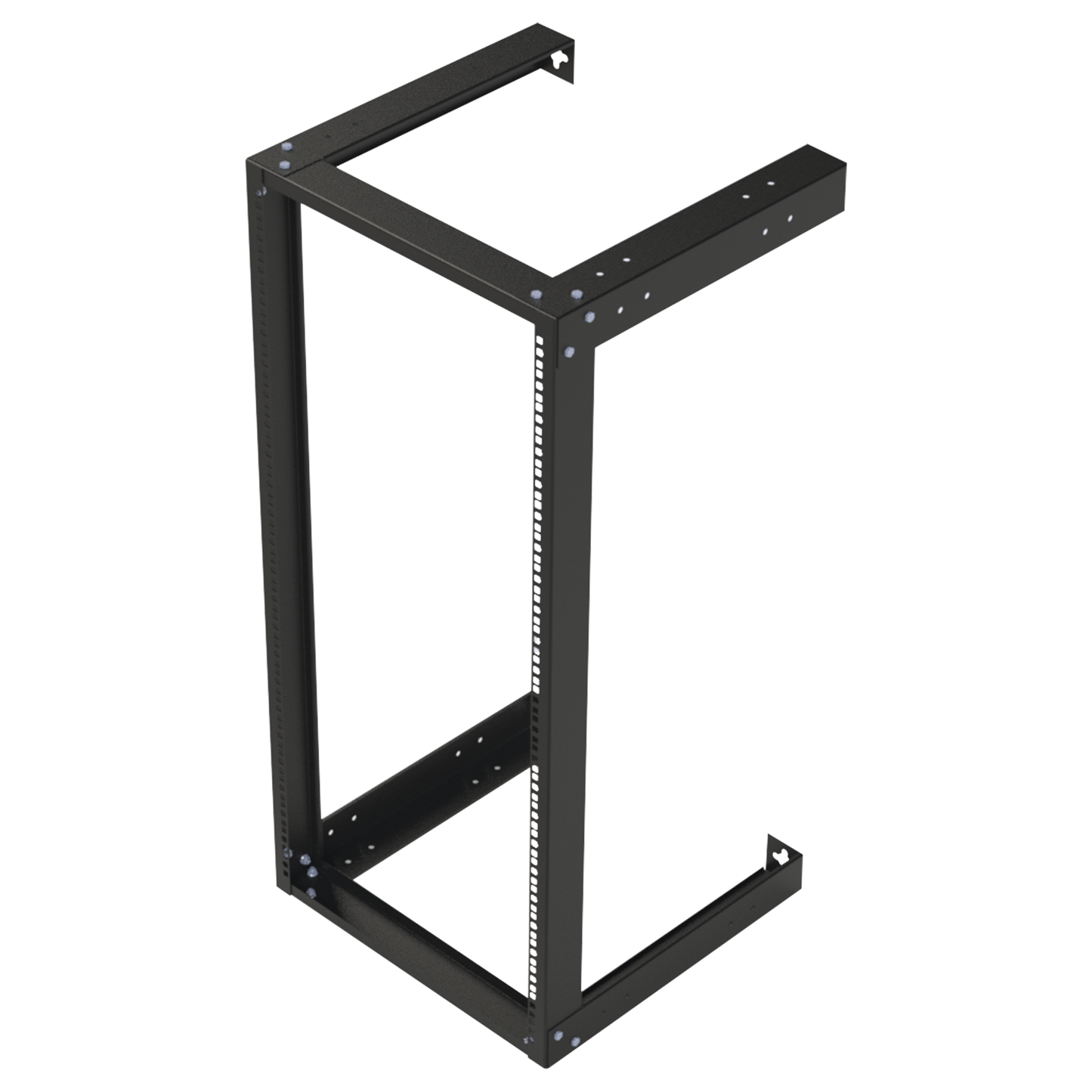 Rack Abierto de 19" para Montaje en Pared de 24 Unidades.