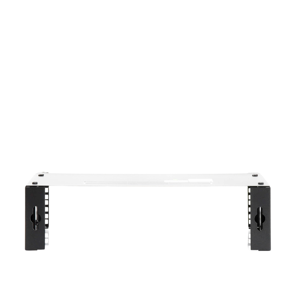 Rack Abierto de montaje en Pared, de 19in, Profundidad Ajustable (8" a 12") de 2.5 Unidades de rack, con Capacidad de Crecimiento.