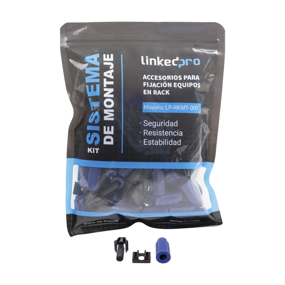 Kit de Montaje Rápido para Equipos en Rack / No más Tuercas Enjauladas / Soporta hasta 50 kg (50 Piezas)