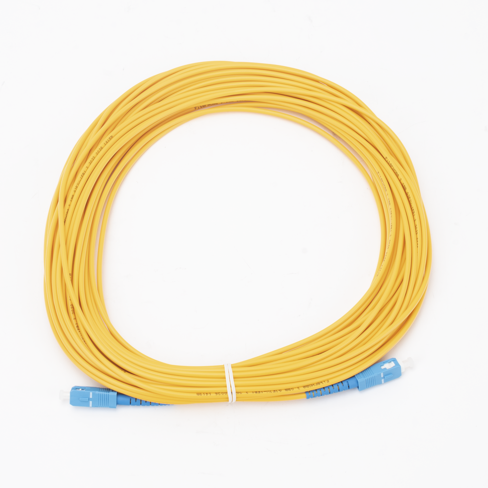 Jumper de Fibra Óptica Monomodo SC/UPC-SC/UPC Simplex de 20 Metros (65.62 Pies), 3mm