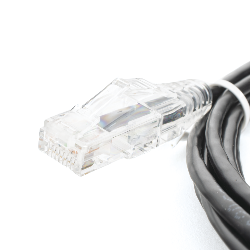 Cable de Parcheo Slim UTP Cat6 - 1 Metro (3.28 Pies), Negro, Diámetro Reducido (28 AWG)