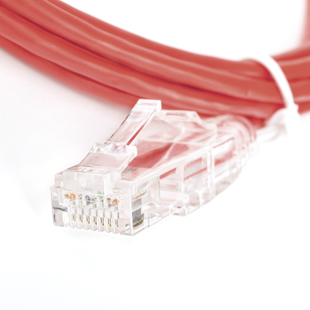 Cable de Parcheo Slim UTP Cat6 - 3 Metros (9.84 Pies) Rojo Diámetro Reducido (28 AWG)