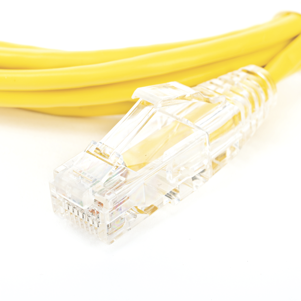 Cable de Parcheo Slim UTP Cat6 - 3 Metros (9.84 Pies) Amarillo Diámetro Reducido (28 AWG)