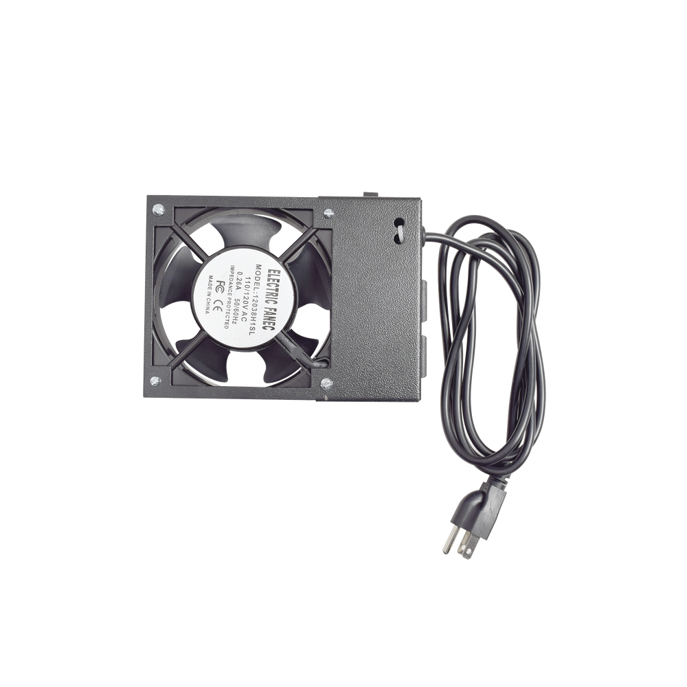 Ventilador 110 Vca con Clavija para Gabinete de Pared con 2 Tomas de Corriente