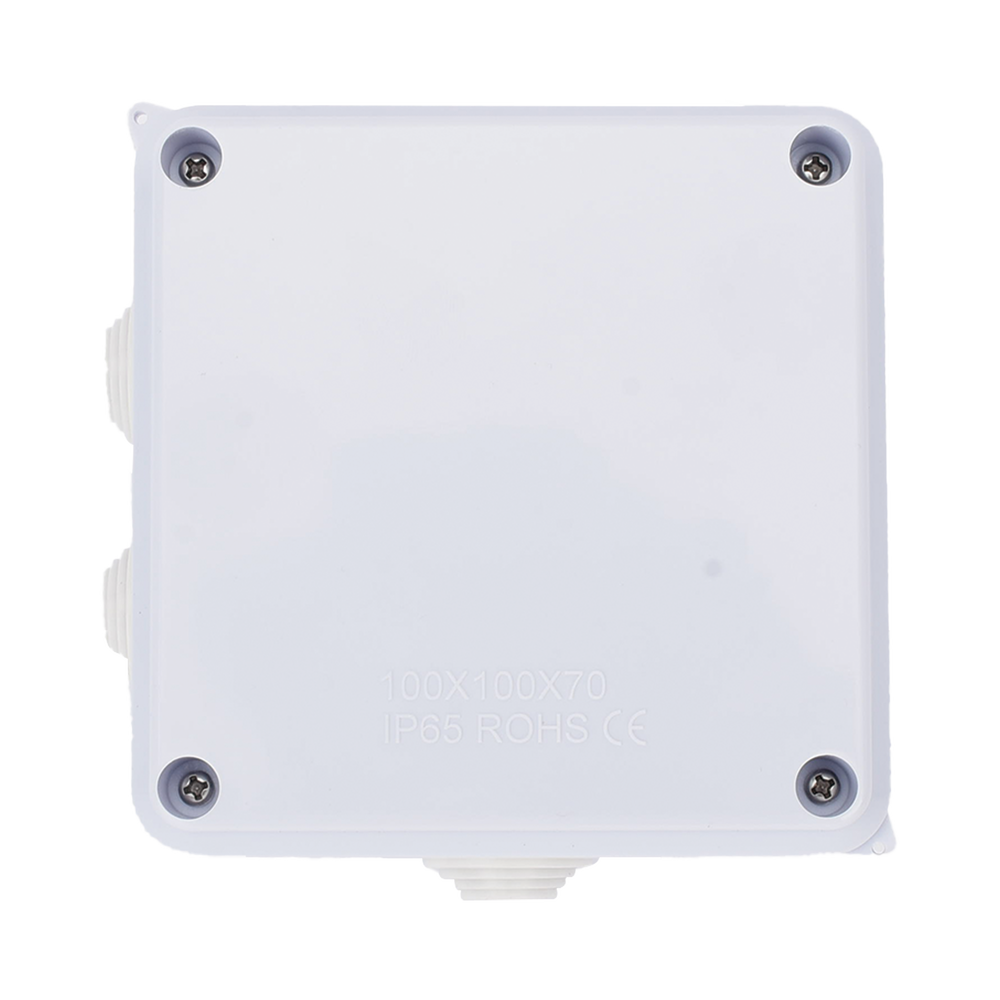 Caja de Conexiones Impermeable IP65, 7 Entradas, Dimensiones 100 x 100 x 70 mm, para Instalaciones Industriales, Comerciales y Residenciales, Incluye Tornillería para su Instalación
