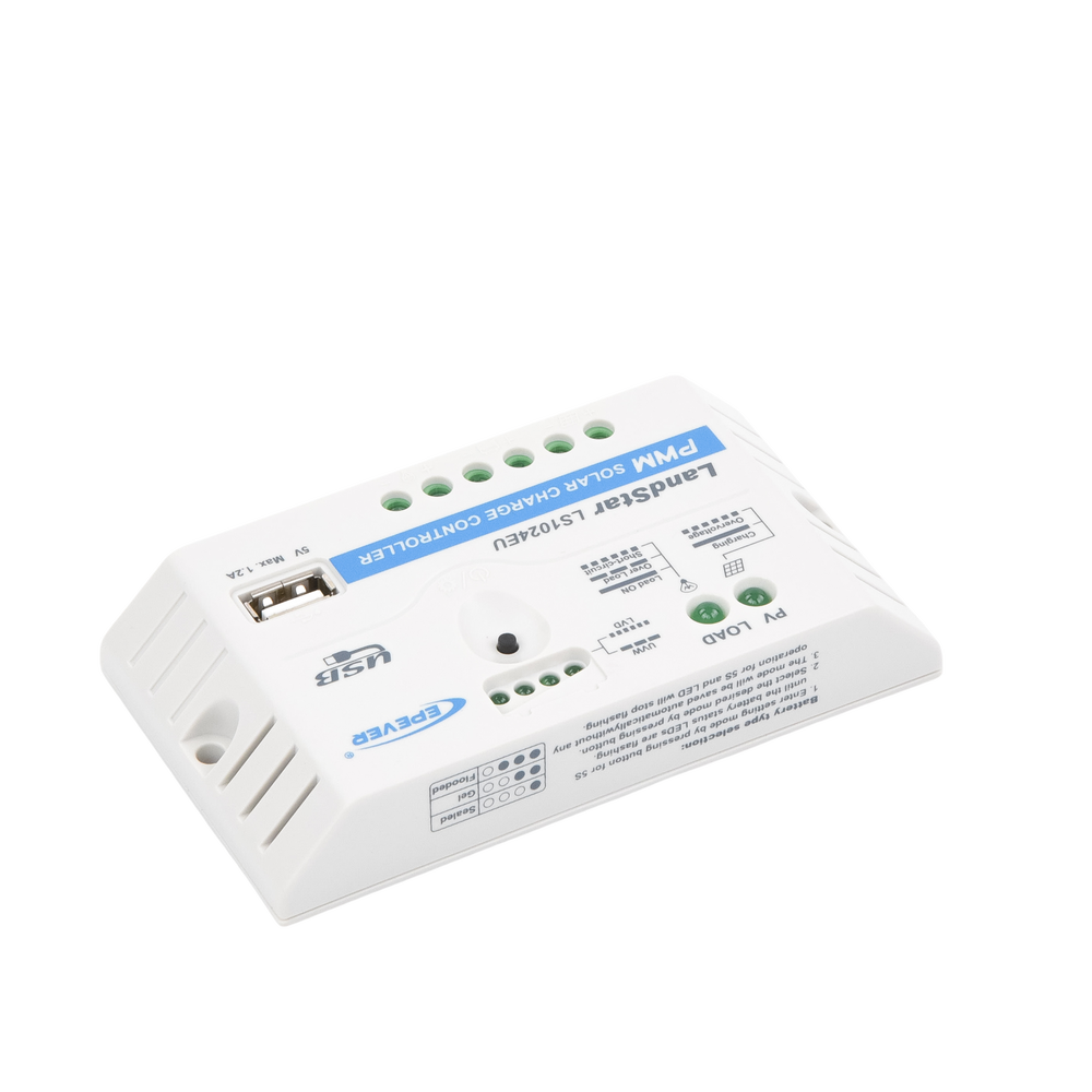 Controlador Solar PWM 12/24 V 10 A, Salida USB