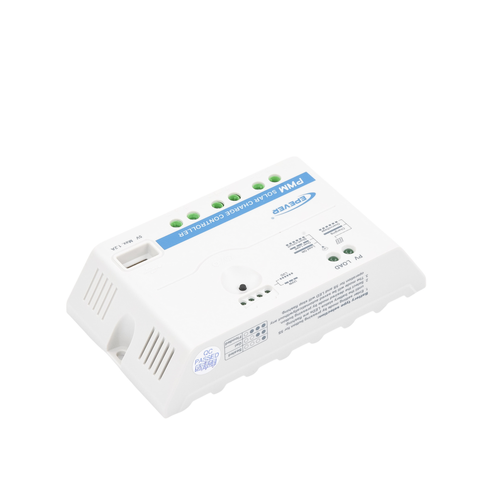 Controlador Solar PWM 12/24 V 20 A, Salida USB