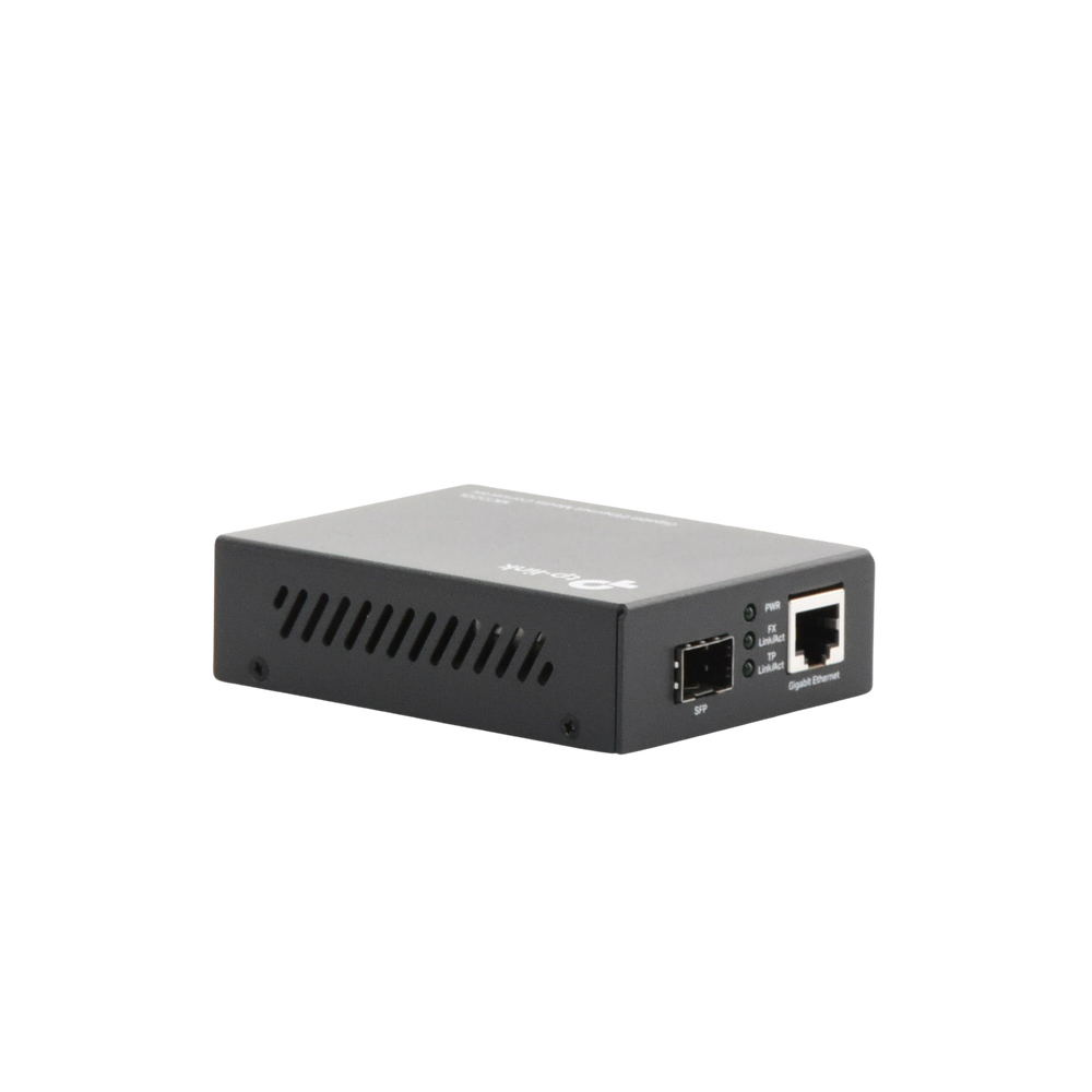 Convertidor Fibra Óptica Monomodo o Multimodo / 1 Puerto SFP 1000 Mbps / 1 Puerto RJ45 10/100/1000 Mbps / Plug and Play