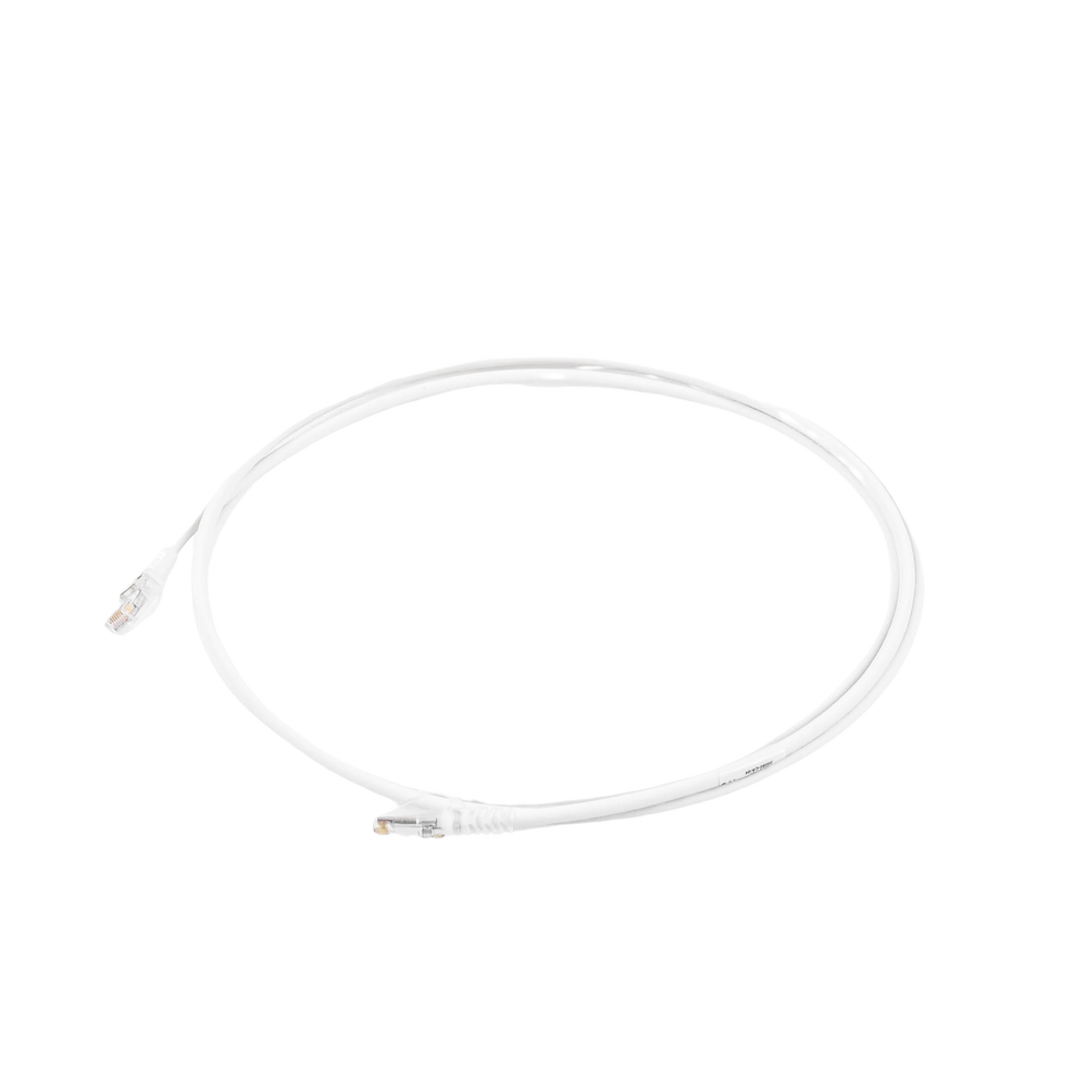 Patch Cord MC6 Modular Cat6 UTP, CM/LS0H, 1.52 Metros (5 Pies), Color Blanco, Diámetro Reducido (28AWG)
