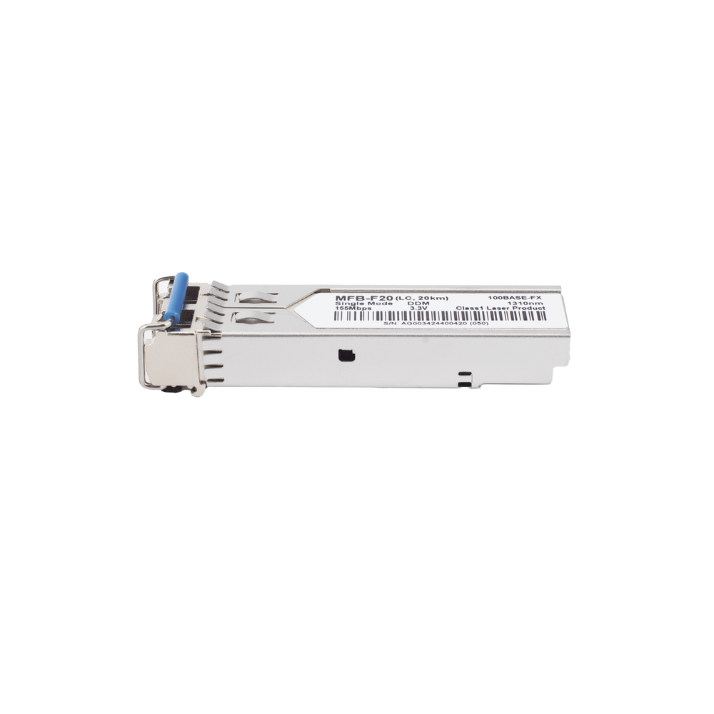 Transceptor mini-Gbic SFP 100Mbps LC 1310nm para fibra Mono Modo 20 Km