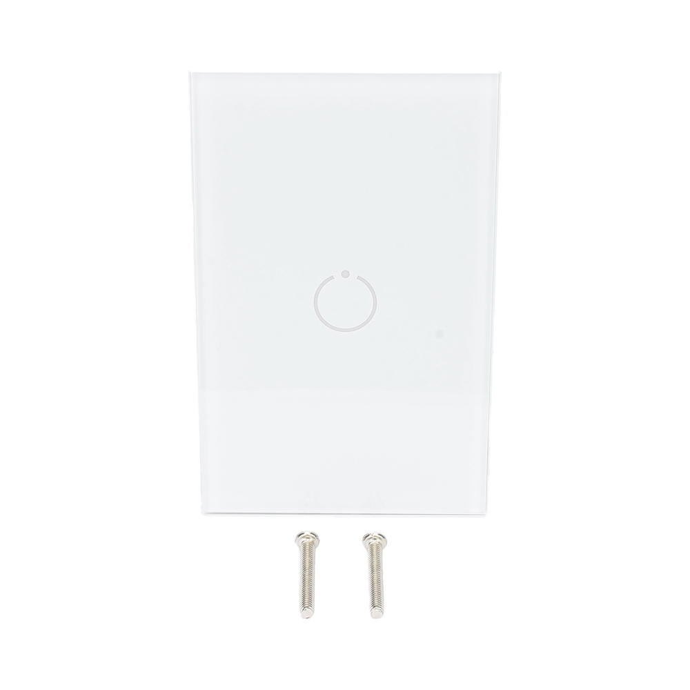 (ZWAVE) Interruptor On/Off panel táctil touch inalámbrico Zwave Plus 1 boton. Compatible con Hubitat HC8, Álula M2M, otro