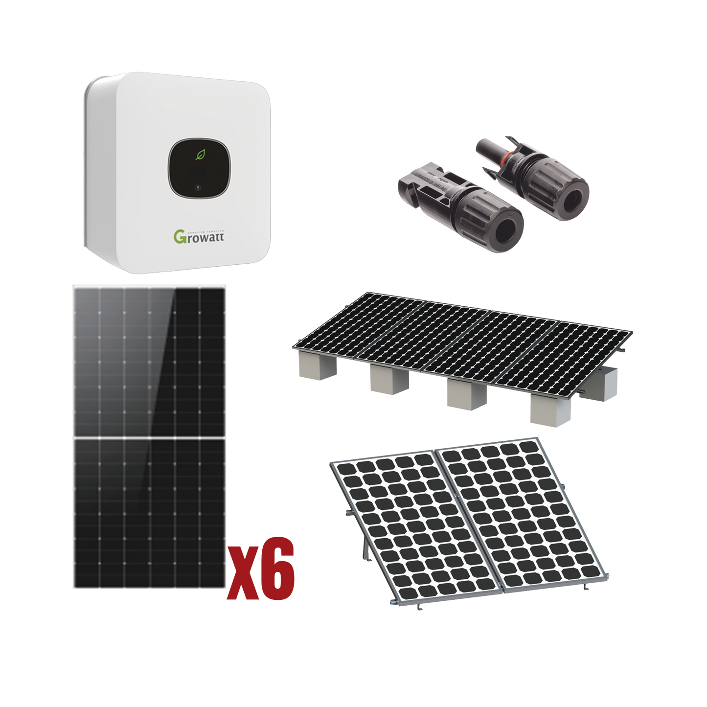 Kit Solar Interconexion / 3kW 220Vca / Inversor GROWATT/ Montaje Incluido