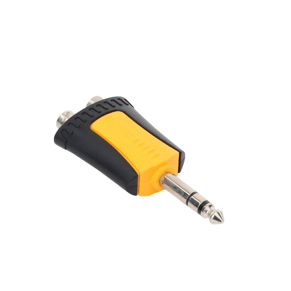 Conector Estéreo | 1/4in - 2 x RCA hembra | Adaptador de Carcasa de Plastico |