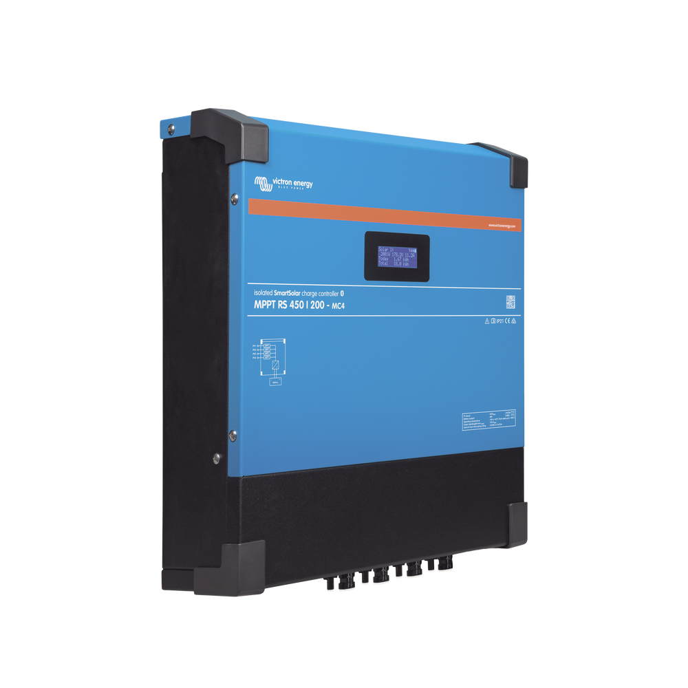 SmartSolar MPPT RS 450/100-MC4. Controlador Solar MPPT 100A, Voltaje: 48 Vcc. Para uso con Inv. Cargadores Victron