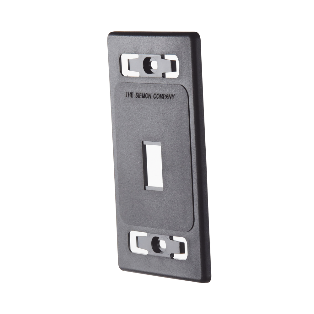 Placa de Pared Modular MAX, de 1 Salida, Color Negro