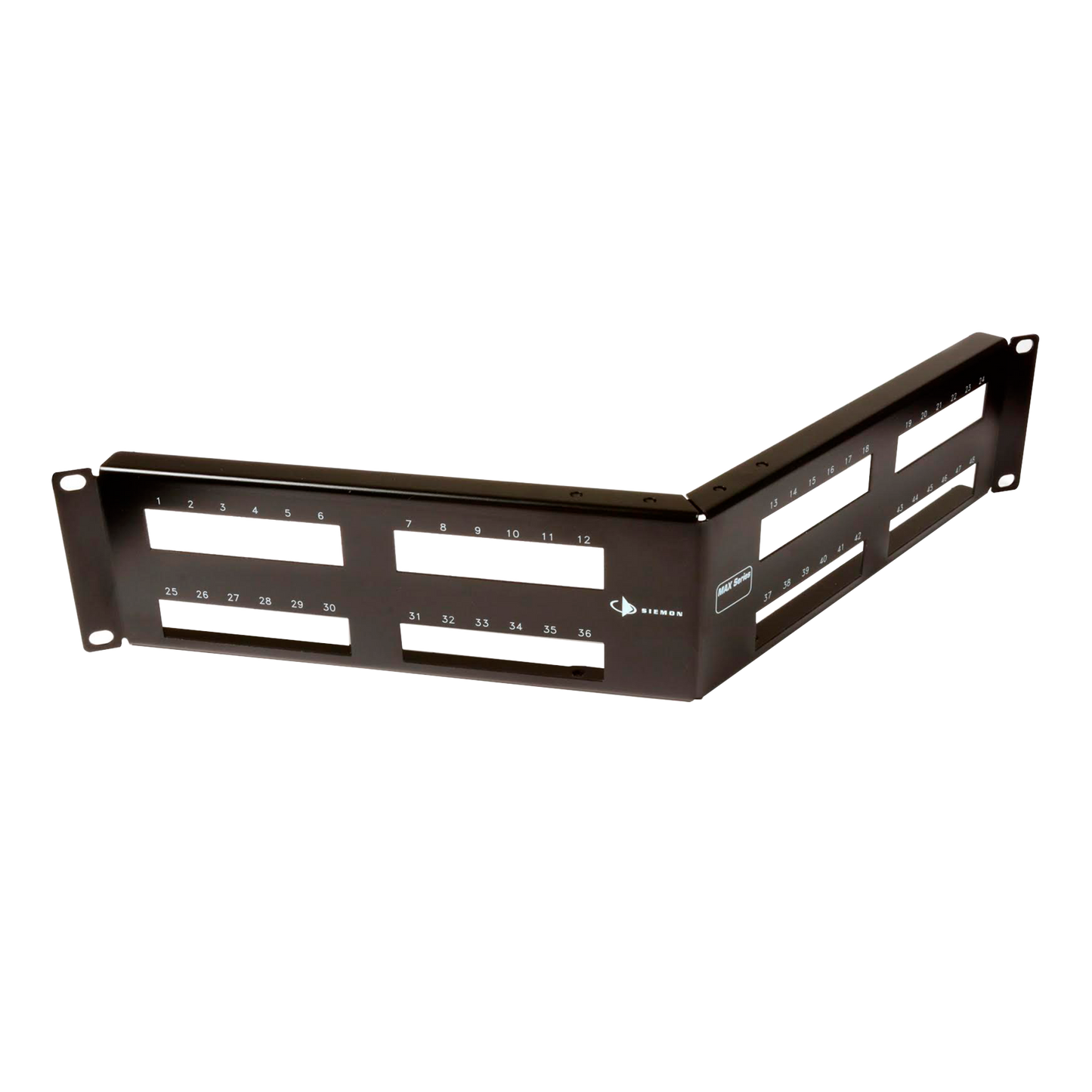 Patch Panel MAX Modular (vacío), de 48 Puertos, Angulado, 2UR