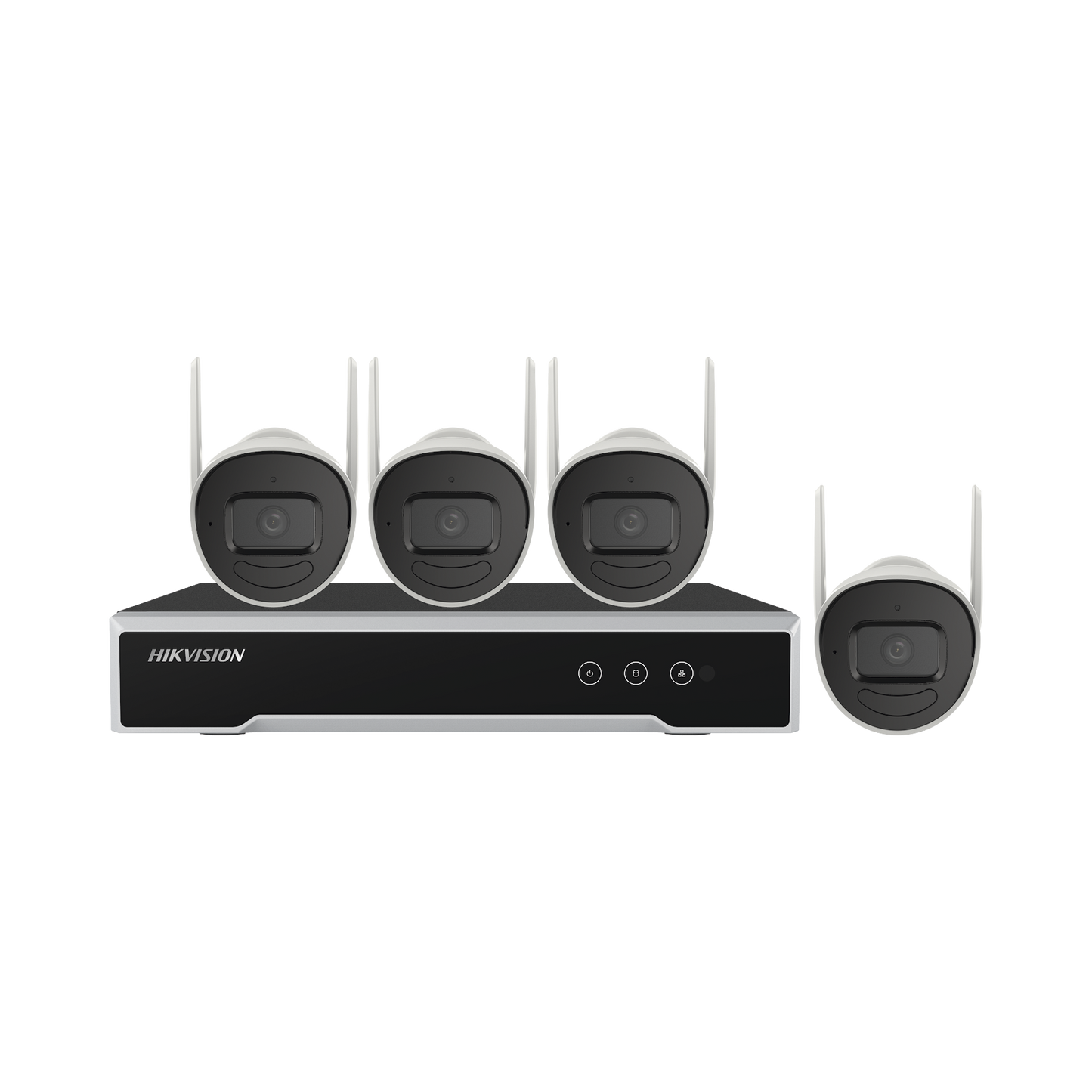 Kit IP Inalámbrico 1080p / NVR 4 Canales / 4 Cámaras Bala para Exterior / 1 HDD de 1 TB / Modo Repetidor