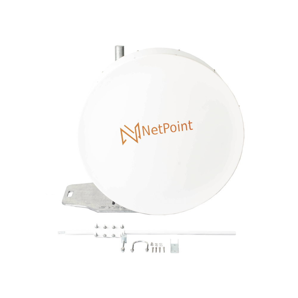 Antena Blindada de alta gama / 3 ft / 10-11 GHz / Ganancia 38 dBi / Conector de guía de onda para radios B11 / Montaje con alineación milimétrica / Tornillería de acero inoxidable
