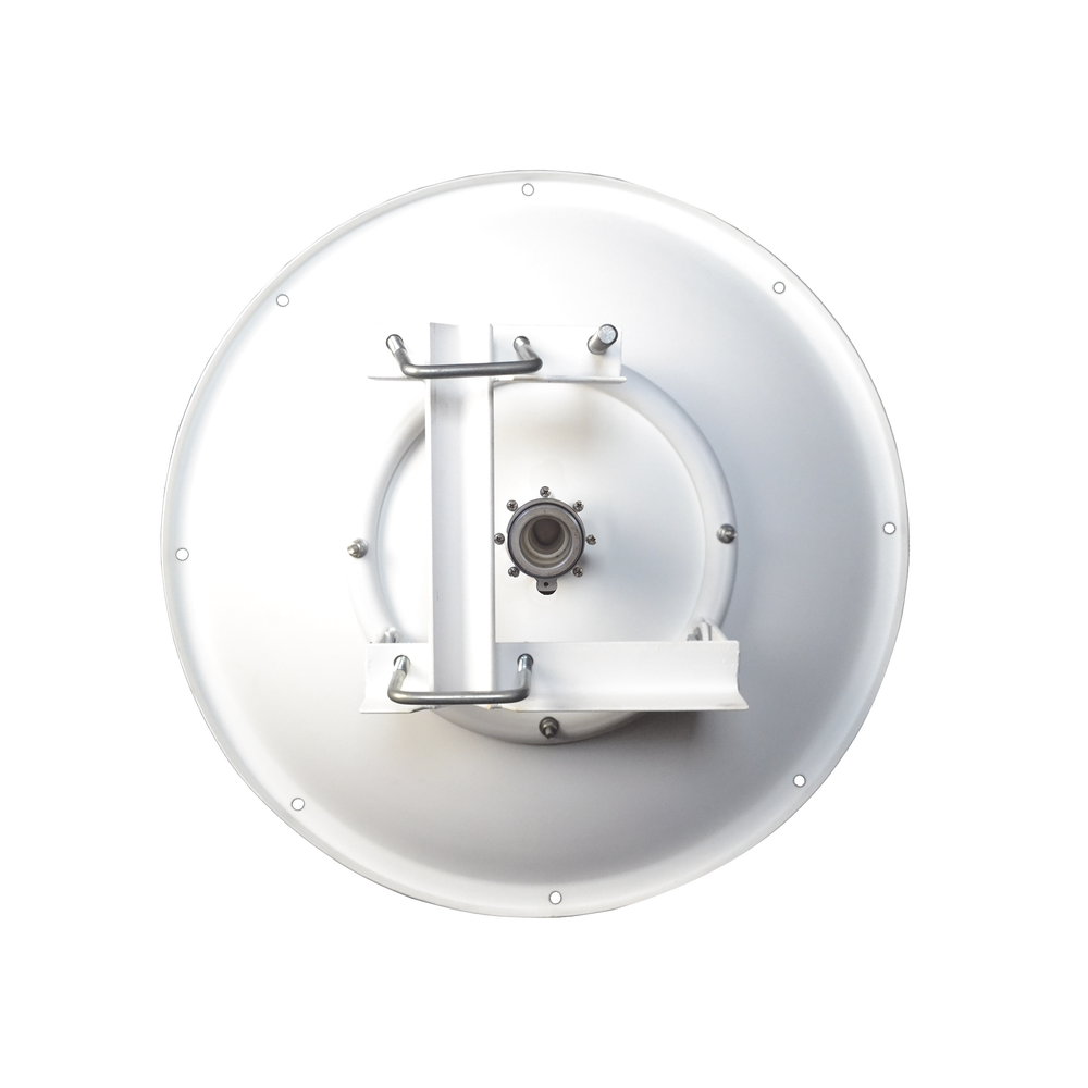 Antena Direccionales Blindada para radio C5X, B5X, C6X, B6X / tecnología Twist-on para radios de guía de onda / 4.9-6.4 GHz / Ganancia 34 dBi / Ideal para hasta 50 km / Montaje incluido.