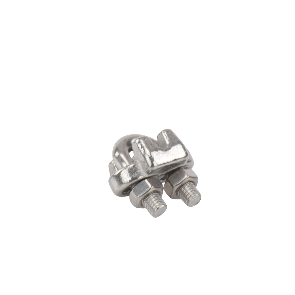 Nudo/ Perro/ Abrazadera Acero Forjado para Cable de 1/8", Acero Inoxidable.
