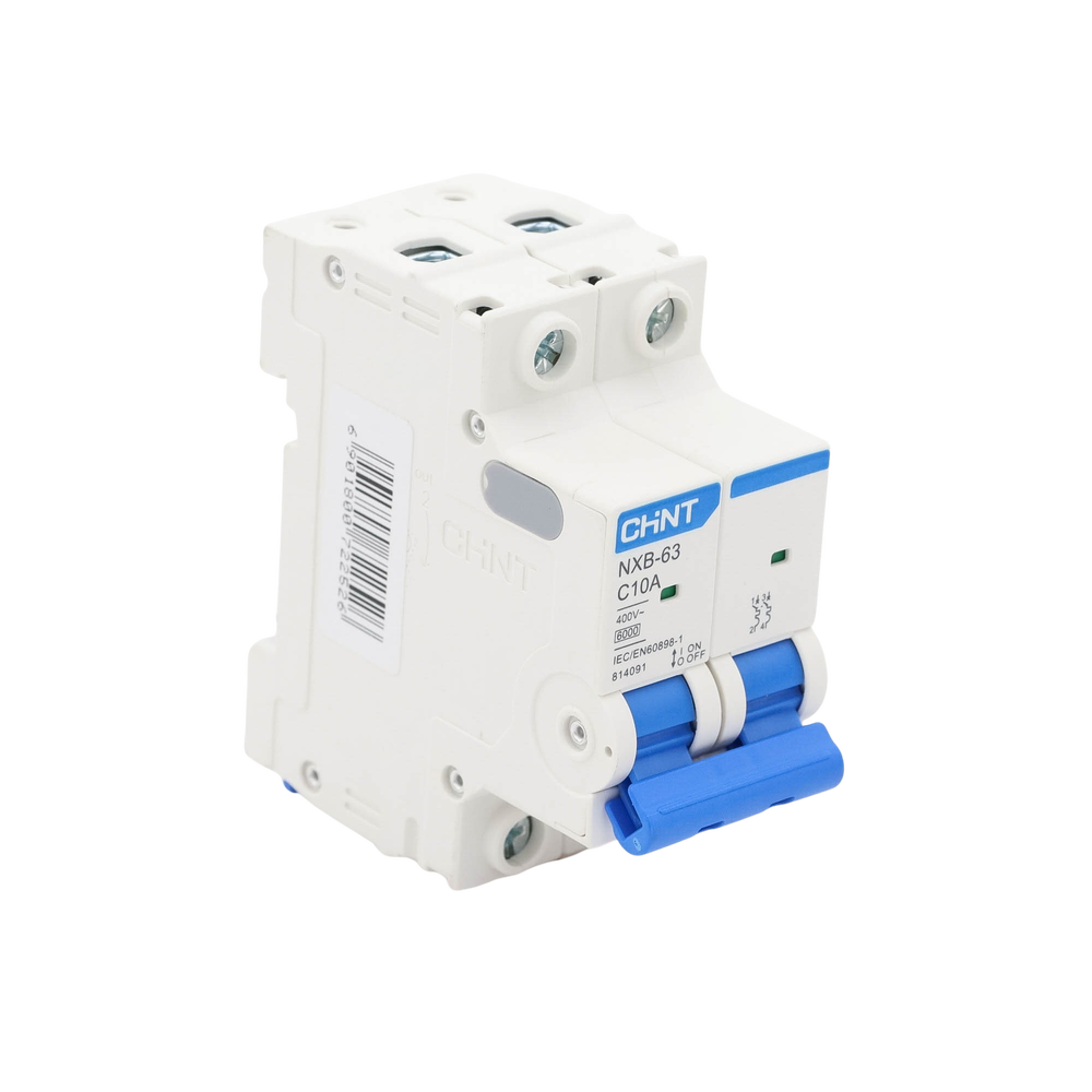 Pastilla para Riel Din, 2 Polos, 10 Amp, Vca:110/415v, 6kA, Catálogo: NXB632PC10.