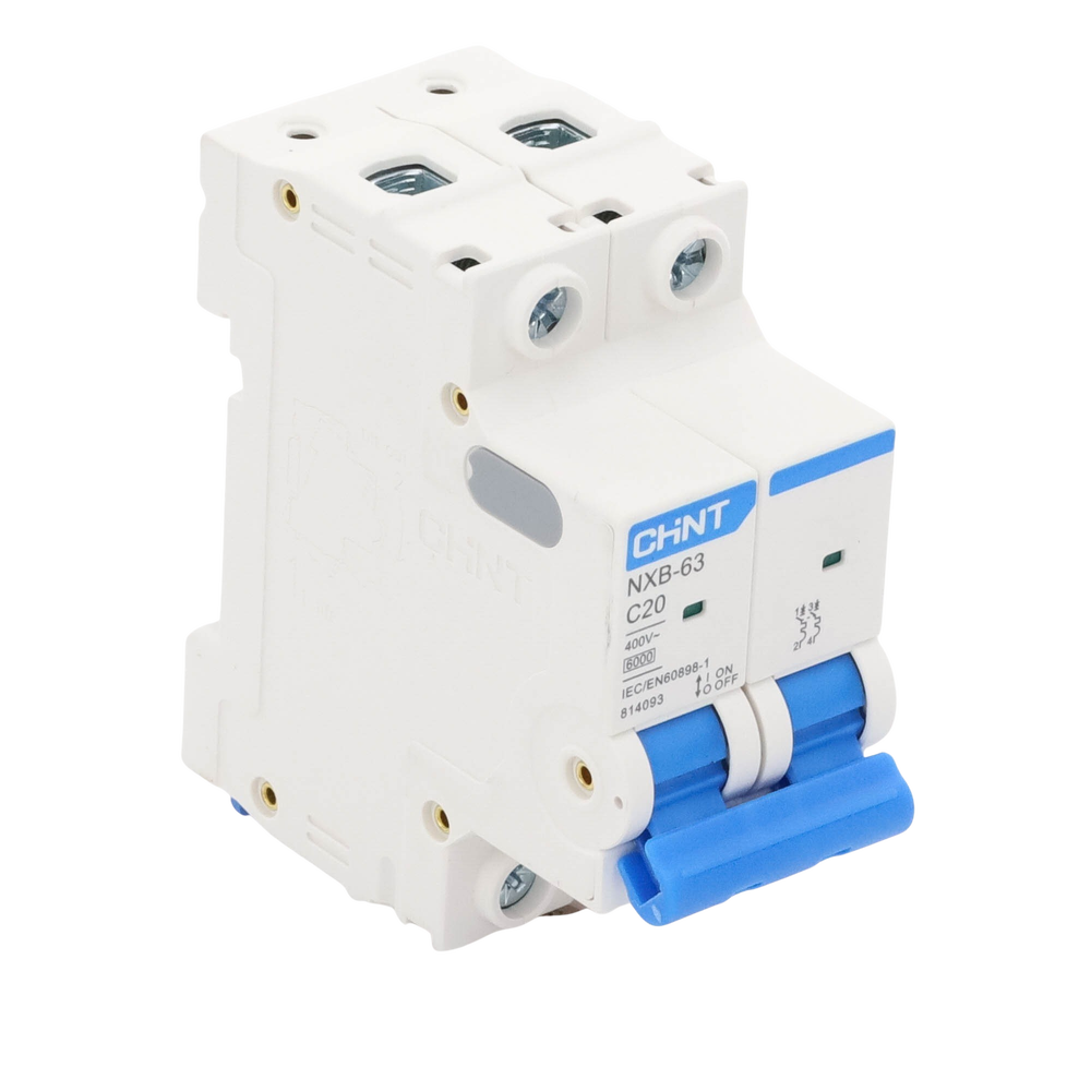 Pastilla para Riel Din, 2 Polos, 20 Amp, Vca:110/415v, 6kA, Catálogo: NXB632PC20.