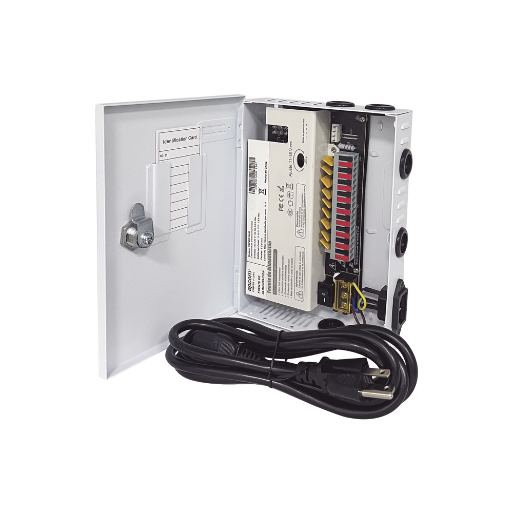 Fuente / 11-15 V / 9 canales / 16 A / Alta tecnología en seguridad / Doble ventilador / Hasta 1.8 Amperes por Salida / Filtro de ruido por canal / Diseño de alta gama.