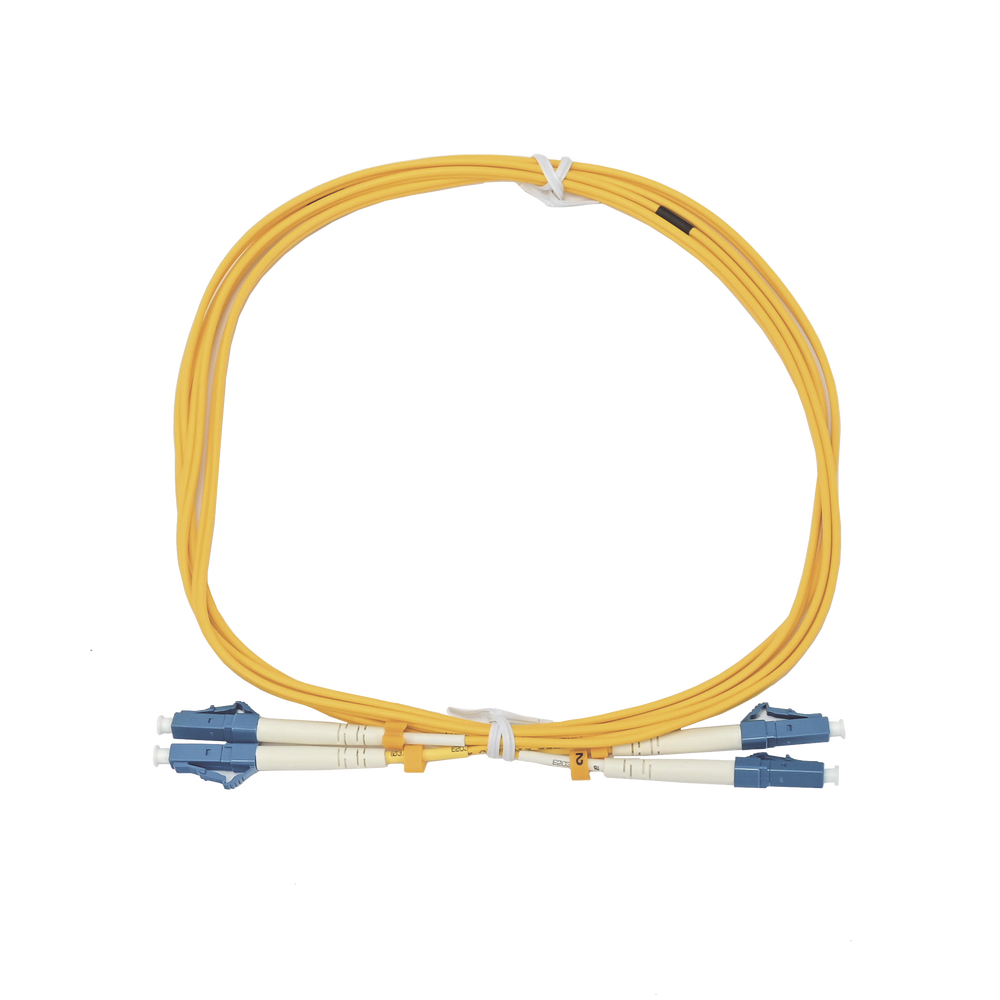 Jumper de Fibra Óptica Duplex, Monomodo, con Conectores LC/UPC-LC/UPC, 2 Metros (6.56 Pies)