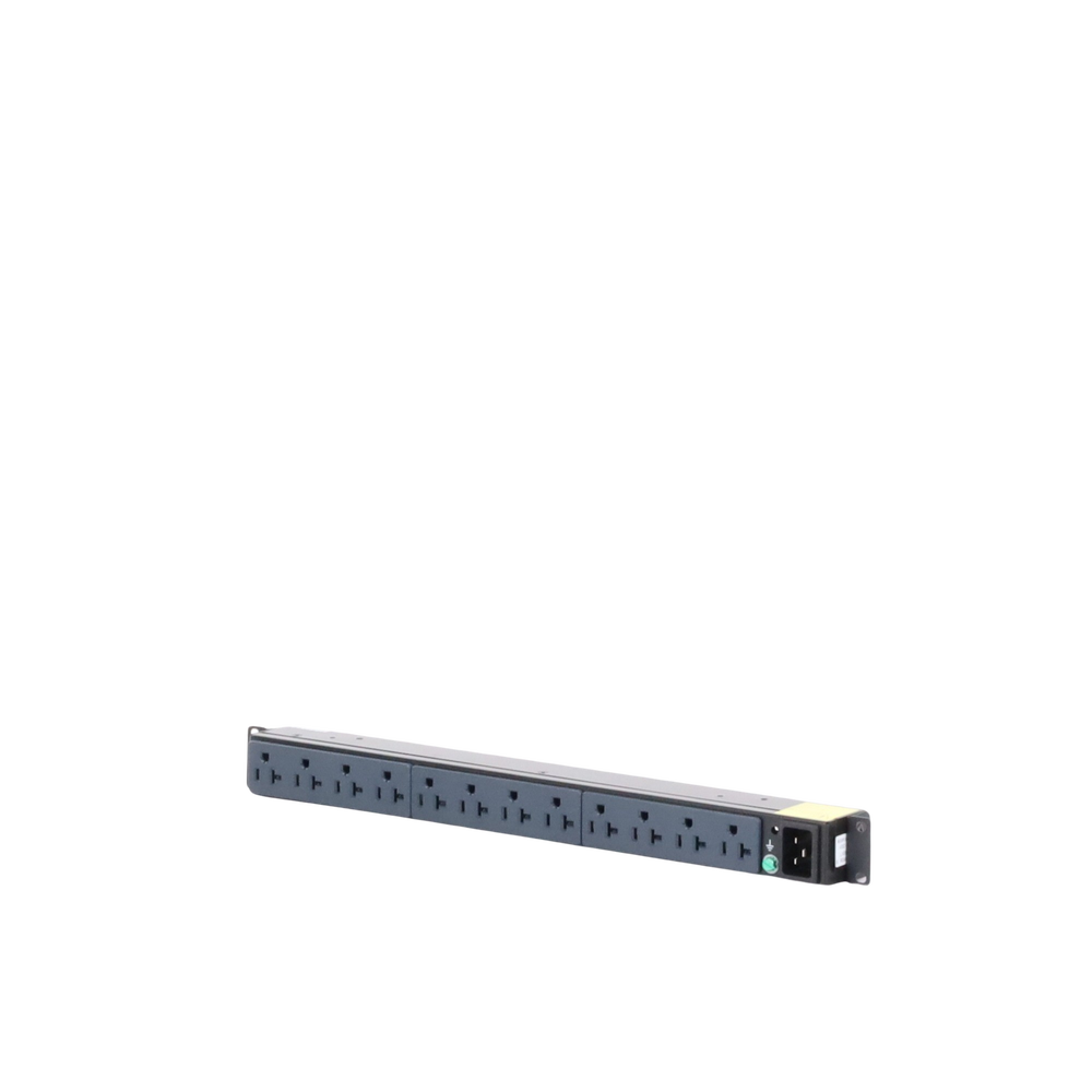 PDU Básico para Distribución de Energía, Enchufe de Entrada NEMA 5-20P, Con 12 Contactos NEMA 5-20R, Instalación Horizontal de 19in, 1UR, 20 Amp, 120 Vca